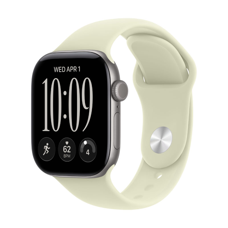 Apple Watch Series 12, 42 mm, Space Gray Aluminum Pale Succulent Sport Band M/L